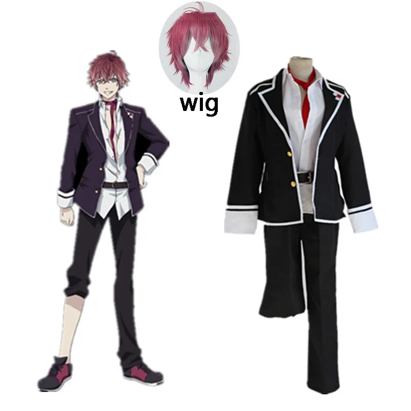 Anime Diabolik Lovers Sakamaki Ayato Cosplay Costume School Uniforms Halloween Party Wear Outfit Blazer Pants Tie Belt and wig
Anime Diabolik Lovers Sakamaki Ayato Cosplay Costume School Uniforms Halloween Party Wear Outfit Blazer Pants Tie Belt and wig