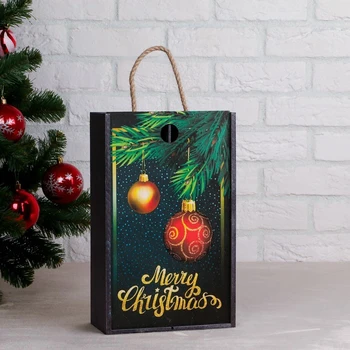 Carrying for 2 bottles "Merry Christmas" with a rope handle, 36x21,5x11,5 cm 4406467
Carrying for 2 bottles "Merry Christmas" with a rope handle, 36x21,5x11,5 cm 4406467
