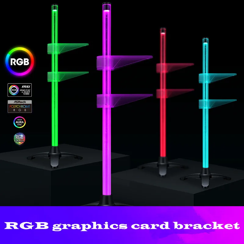 RGB motherboard synchronization AURA graphics card bracket Jack bracket bracket graphics card anti-bend radiator pole
RGB motherboard synchronization AURA graphics card bracket Jack bracket bracket graphics card anti-bend radiator pole