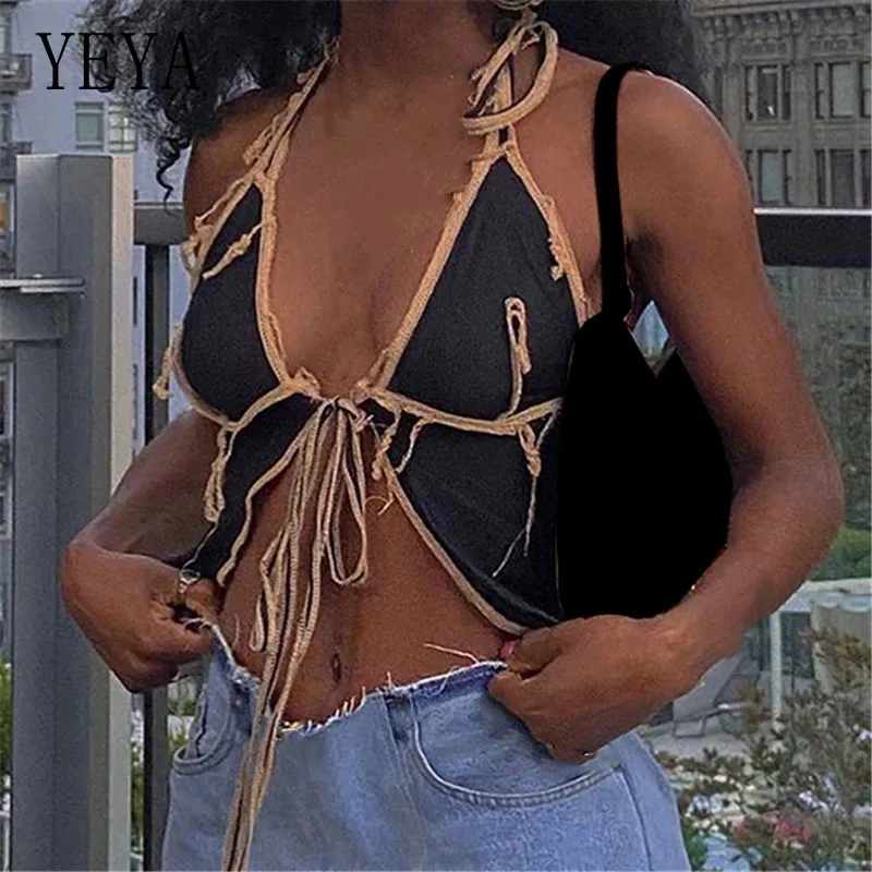 YEYA Sexy Mesh Low Cut Crop Tops Camisole Women Club Party Night Wear Goddess Patchwork Summer V Neck Bandage Tank Tops
YEYA Sexy Mesh Low Cut Crop Tops Camisole Women Club Party Night Wear Goddess Patchwork Summer V Neck Bandage Tank Tops