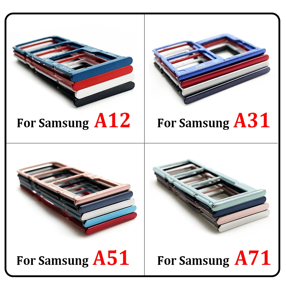 Новинка для Samsung A12 A125F A31 A315F A51 A515F A71 A715F лоток двух SIM-карт Слот держатель адаптер