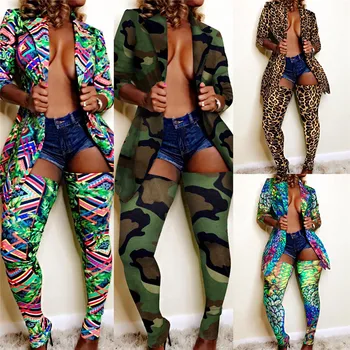 2019 New Fashion Women Two Pieces Set Long Sleeve Print Open Stitch Jacket Blazers Outwear Long Stocking Bodycon OL Clubwear New
2019 New Fashion Women Two Pieces Set Long Sleeve Print Open Stitch Jacket Blazers Outwear Long Stocking Bodycon OL Clubwear New