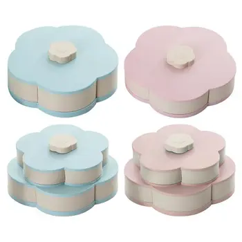 Petal-Shape Rotating Plastic Storage Box Various Specifications Optional Fashionable for Seeds Nut Candy Dry Fruit Container 
Petal-Shape Rotating Plastic Storage Box Various Specifications Optional Fashionable for Seeds Nut Candy Dry Fruit Container