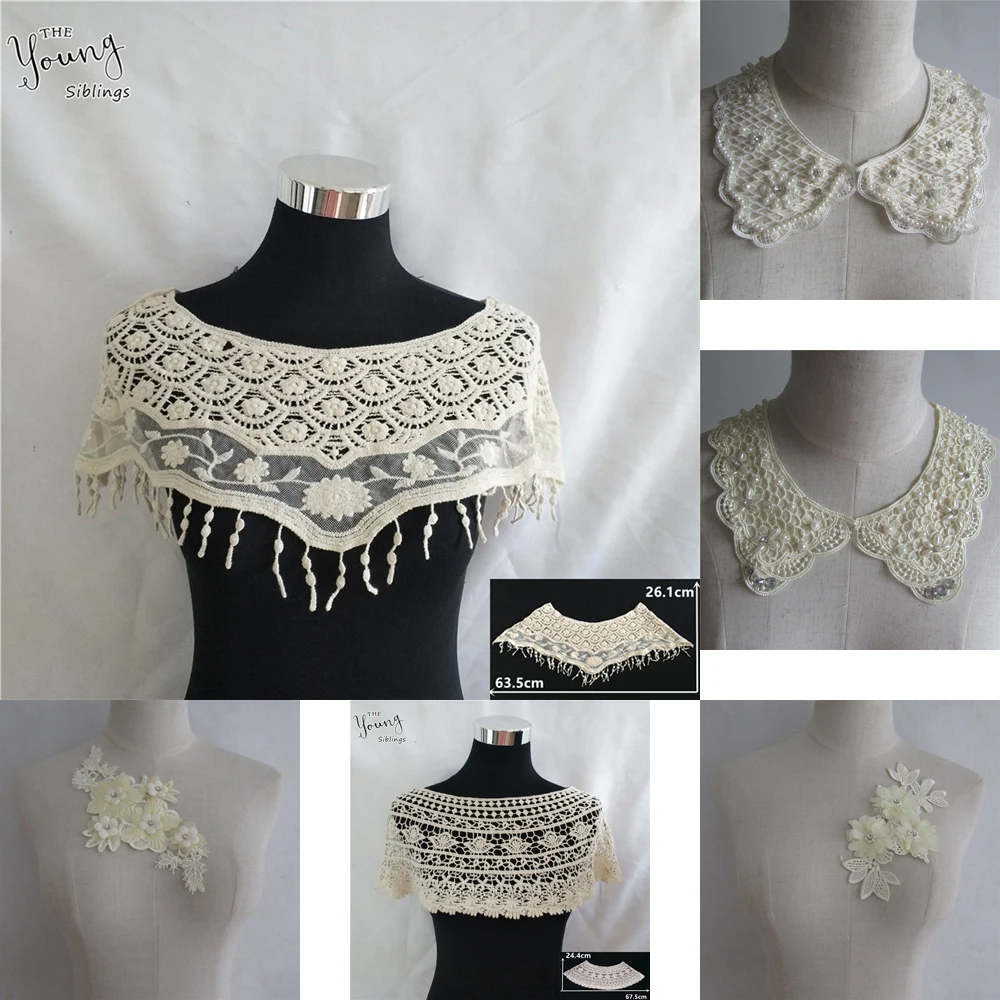 High Quality Embroidery DIY Imitation Pearl Lace Collar Sewing Lace Neckline Decorative Clothes Shawl Accessories Decals
High Quality Embroidery DIY Imitation Pearl Lace Collar Sewing Lace Neckline Decorative Clothes Shawl Accessories Decals