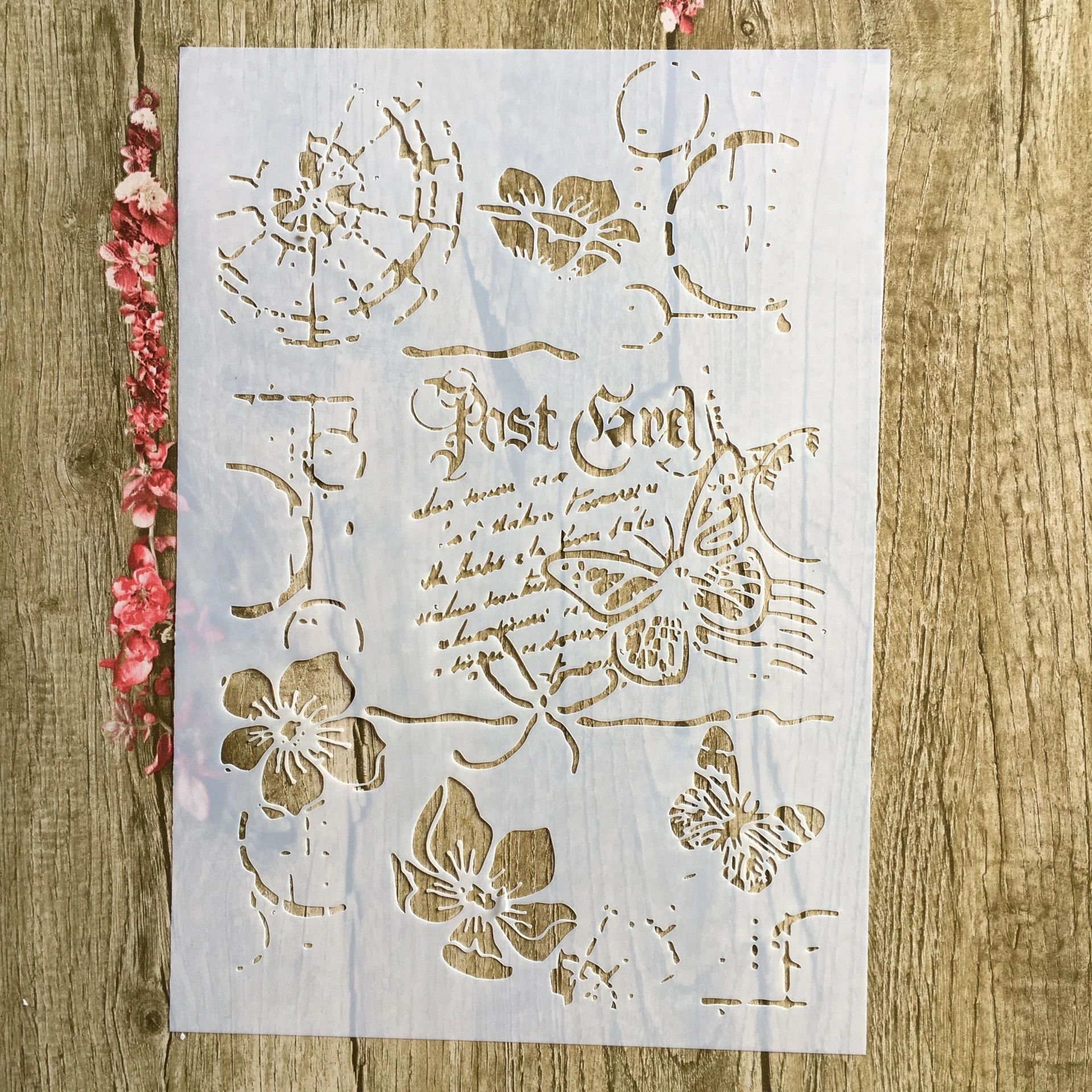 29 * 21cm Butterfly flower DIY Stencils Wall Painting Scrapbook Coloring Embossing Album Decorative Paper Card Template
29 * 21cm Butterfly flower DIY Stencils Wall Painting Scrapbook Coloring Embossing Album Decorative Paper Card Template