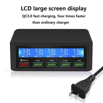 QC 3.0 Multi USB 5-Port Smart Fast Charger Charging Station With LED Display USB Charger Quick Charge 3.0 Carregador
QC 3.0 Multi USB 5-Port Smart Fast Charger Charging Station With LED Display USB Charger Quick Charge 3.0 Carregador