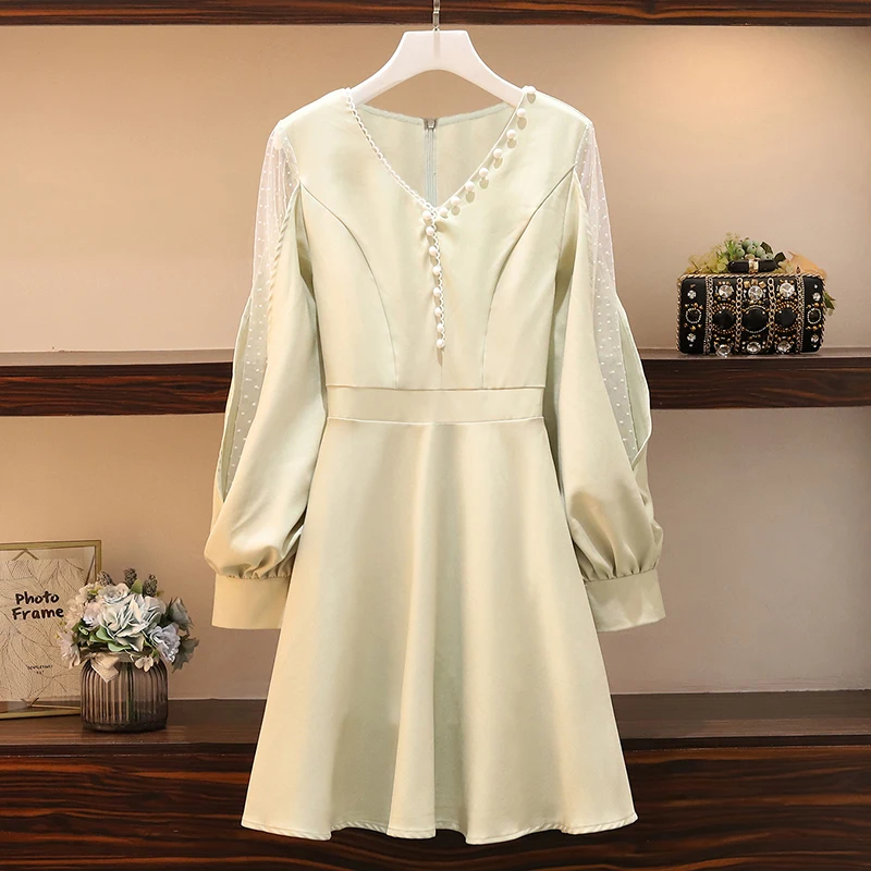 The New Korean Version Of The Fall Dress Of 2019 Shows Slim And Age-reducing Dress With Large And Slightly Fat Mm Mesh Yarn Stit
The New Korean Version Of The Fall Dress Of 2019 Shows Slim And Age-reducing Dress With Large And Slightly Fat Mm Mesh Yarn Stit