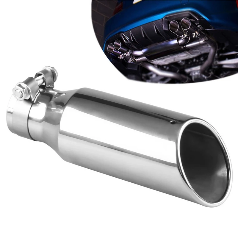 New Car Styling 3 Inch Stainless Steel Universal Silver Muffler Exhaust Tip 
New Car Styling 3 Inch Stainless Steel Universal Silver Muffler Exhaust Tip