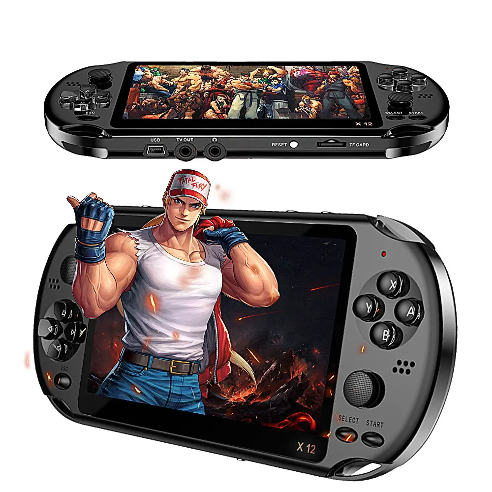 X12 Retro Handheld Video Game Console for PSP Retro Dual Rocker Joystick 5.1 inch Screen TV Game Player with 3000 GBA Games
X12 Retro Handheld Video Game Console for PSP Retro Dual Rocker Joystick 5.1 inch Screen TV Game Player with 3000 GBA Games