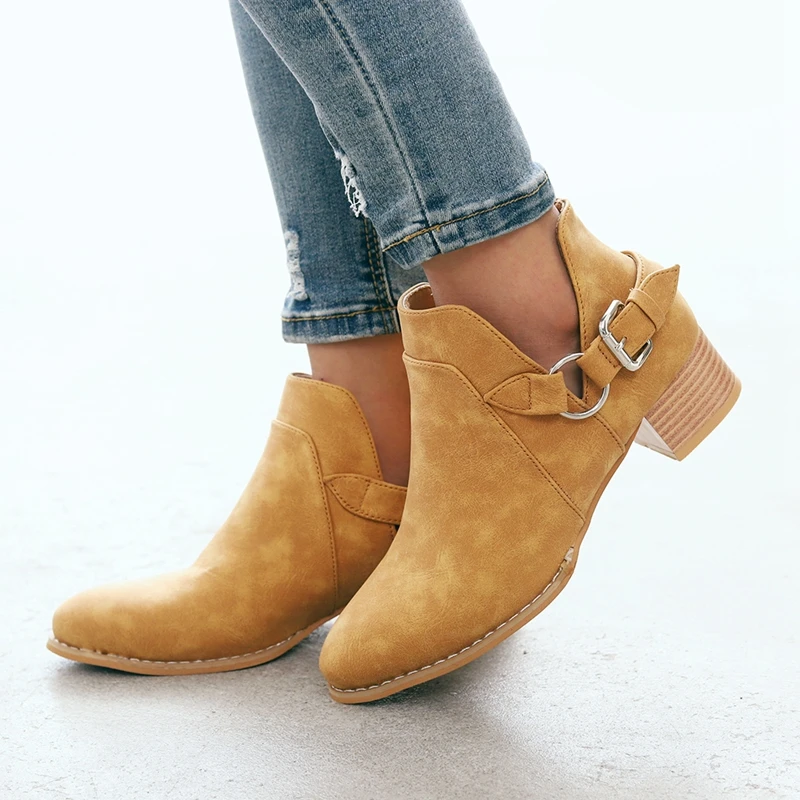 LOOZYKIT 2019 Fashion Women Boots Casual Leather Low High Heel Spring Shoes Woman Pointed Toe Rubber Ankle Boots Zapatos Mujer
LOOZYKIT 2019 Fashion Women Boots Casual Leather Low High Heel Spring Shoes Woman Pointed Toe Rubber Ankle Boots Zapatos Mujer