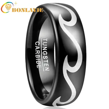 BONLAVIE 2019 8mm Men's Ring Wedding Band Engagement Ring Black Tungsten Steel Ring Laser Wave Pattern Tungsten Carbide Ring
BONLAVIE 2019 8mm Men's Ring Wedding Band Engagement Ring Black Tungsten Steel Ring Laser Wave Pattern Tungsten Carbide Ring