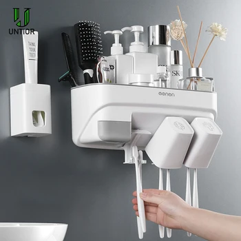 UNTIOR Plastic Toothbrush Holder Toothpaste Squeezer Dispenser Bathroom Accessories Sets Home Toiletries Phone Storage Box Case
UNTIOR Plastic Toothbrush Holder Toothpaste Squeezer Dispenser Bathroom Accessories Sets Home Toiletries Phone Storage Box Case