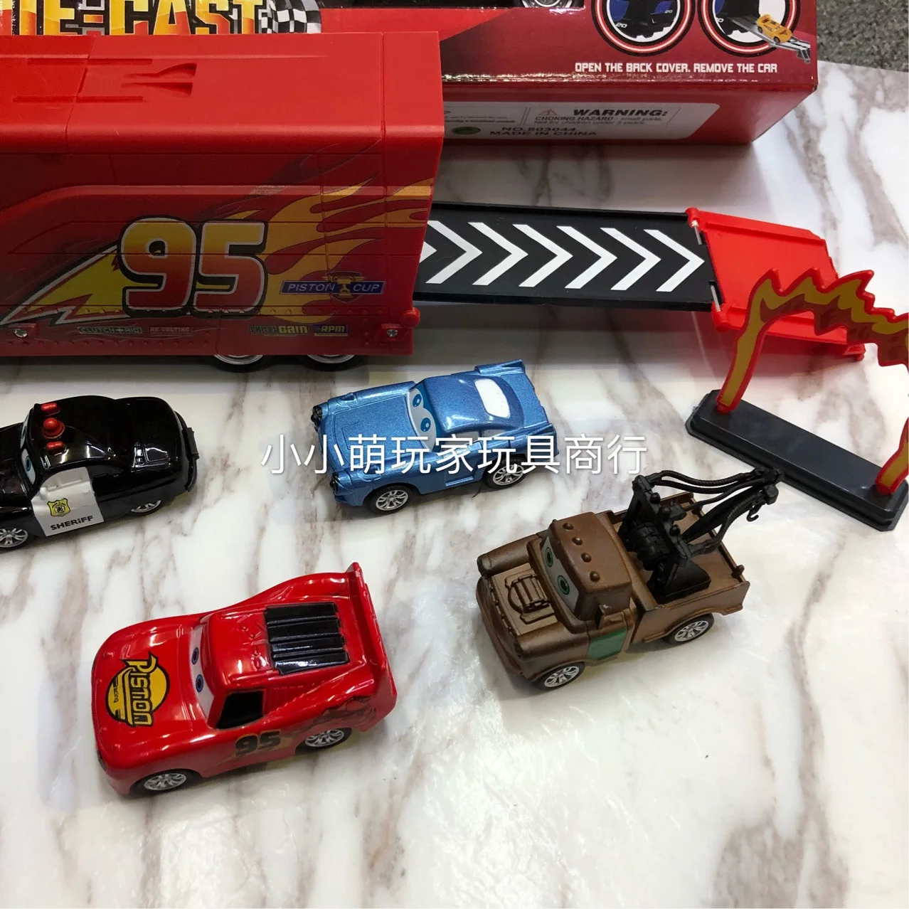 New Style Car General Mobilization Alloy Container Set McQueen Alloy Car Model Toy Pull Back Car Mop Head Boy