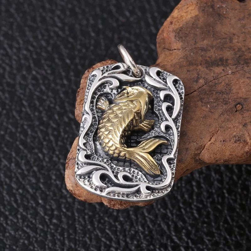 925 Sterling Silver Fashion Jewelry Black Thai Silver Carp Carp Pendant Popular Men and Women Hang Tag Pendant
925 Sterling Silver Fashion Jewelry Black Thai Silver Carp Carp Pendant Popular Men and Women Hang Tag Pendant