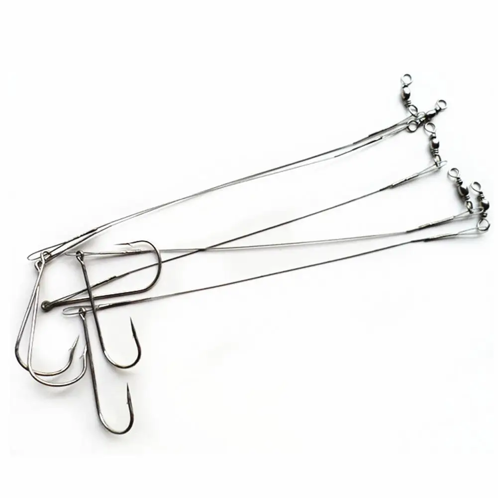 High Carbon Steel Steel Wire Leader Hook Anti Bite Steel Fishing Line with Hook with Swivel Fishing Accessory
High Carbon Steel Steel Wire Leader Hook Anti Bite Steel Fishing Line with Hook with Swivel Fishing Accessory