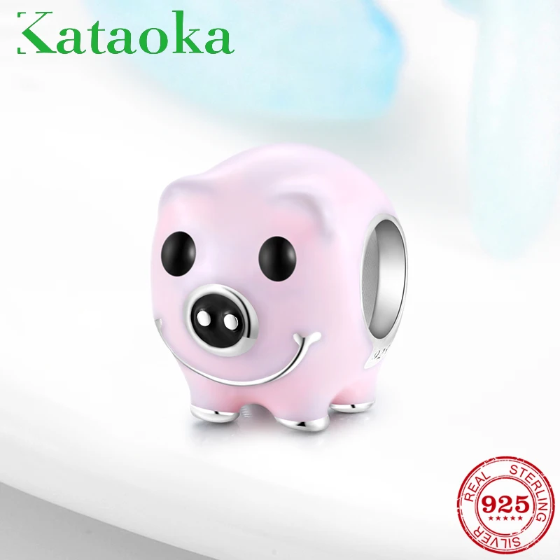 New Collection 925 Sterling Silver pink Enamel Cute little Pig Beads fit European Charms Bracelets & Necklaces DIY fine Jewelry
New Collection 925 Sterling Silver pink Enamel Cute little Pig Beads fit European Charms Bracelets & Necklaces DIY fine Jewelry