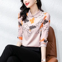 Women's Shirt Printed Floral Blouses for Women Satin Straight Clothing Women Polo Neck Long Sleeve Top 2021 Woman Basic Blouses
Women's Shirt Printed Floral Blouses for Women Satin Straight Clothing Women Polo Neck Long Sleeve Top 2021 Woman Basic Blouses