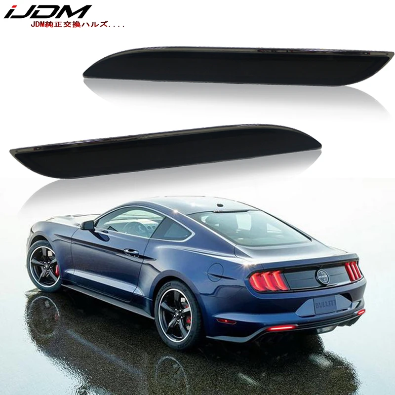 iJDM Smoked Lens LED Bumper Reflector Lights For 2015-17 Ford Mustang Function as Tail/Brake or Rear Fog Lamps Turn Signal Light
iJDM Smoked Lens LED Bumper Reflector Lights For 2015-17 Ford Mustang Function as Tail/Brake or Rear Fog Lamps Turn Signal Light