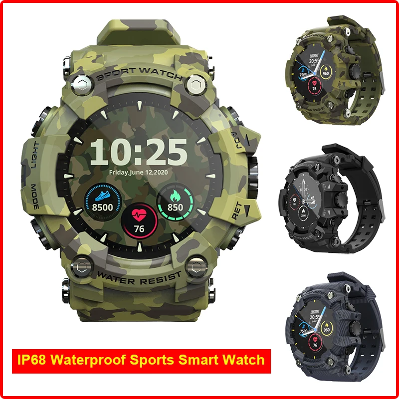 

2020 Outdoor Sport Smartwatch HR BP BO Monitor Message Call Reminder IP68 Waterproof Watch Men Women For Huawei Xiaomi VIVO IOS