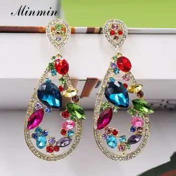 Minmin Romantic Teardrop Crystal Long Drop Earrings Fashion Wedding Jewelry for Brides Flower Leaf Dangle Earrings 2019 MEH1584
Minmin Romantic Teardrop Crystal Long Drop Earrings Fashion Wedding Jewelry for Brides Flower Leaf Dangle Earrings 2019 MEH1584