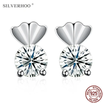 SILVERHOO 925 Sterling Silver Earrings Fashion Design Zircon Studs Funny Earrings For Women 2020 Hot Sale Engagement Gift
SILVERHOO 925 Sterling Silver Earrings Fashion Design Zircon Studs Funny Earrings For Women 2020 Hot Sale Engagement Gift