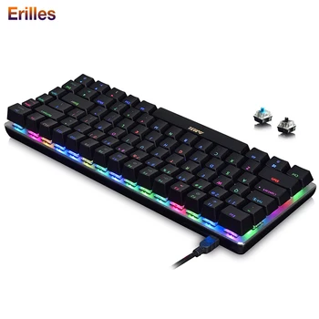 Gaming RGB Keyboard USB Wired 82 Keys Blue / Red Switch Computer Keyboards Metal Panel for Windows/IOS/Vista Keyboard Gamer
Gaming RGB Keyboard USB Wired 82 Keys Blue / Red Switch Computer Keyboards Metal Panel for Windows/IOS/Vista Keyboard Gamer