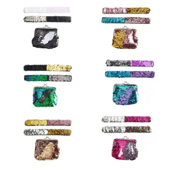 3 Pcs Women Girls Sequin Slap Bracelet Coin Purse Wallet Lady Casual Small Card Key Holder Case Change Bag Set for Kids Children
3 Pcs Women Girls Sequin Slap Bracelet Coin Purse Wallet Lady Casual Small Card Key Holder Case Change Bag Set for Kids Children