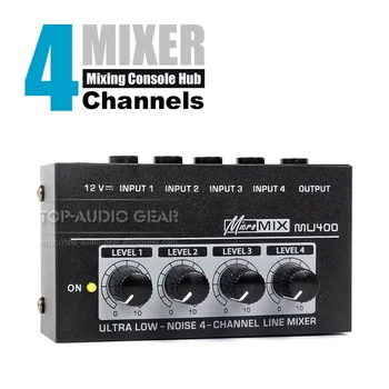 4 Channels Audio Mixers Sound Desk 6.3 mm 6.35 Recording Microphone Mixing Console AUX Line In Out Hub Input Output MIC Combiner
4 Channels Audio Mixers Sound Desk 6.3 mm 6.35 Recording Microphone Mixing Console AUX Line In Out Hub Input Output MIC Combiner