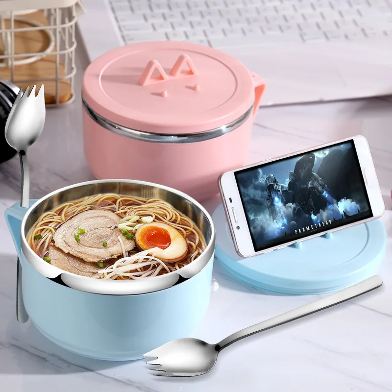 Large capacity 304 stainless steel instant noodle bowl student set with lid convenient chopsticks meal cup dormitory lunch box
Large capacity 304 stainless steel instant noodle bowl student set with lid convenient chopsticks meal cup dormitory lunch box