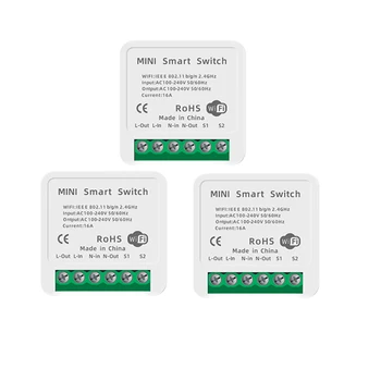 16A MINI Wifi Smart Switch Timer Wireless Switches Smart Home Automation Compatible with Tuya Alexa Google Home
16A MINI Wifi Smart Switch Timer Wireless Switches Smart Home Automation Compatible with Tuya Alexa Google Home