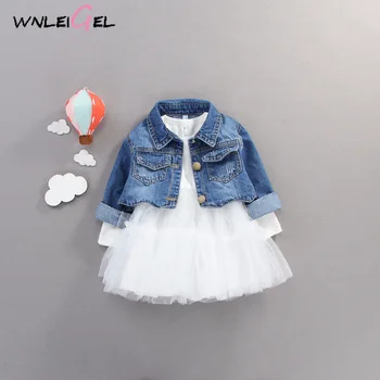 2PCS baby girl spring autumn clothing set kids short style jacket and white mesh patchwork dress set toddler girl casual clothes
2PCS baby girl spring autumn clothing set kids short style jacket and white mesh patchwork dress set toddler girl casual clothes