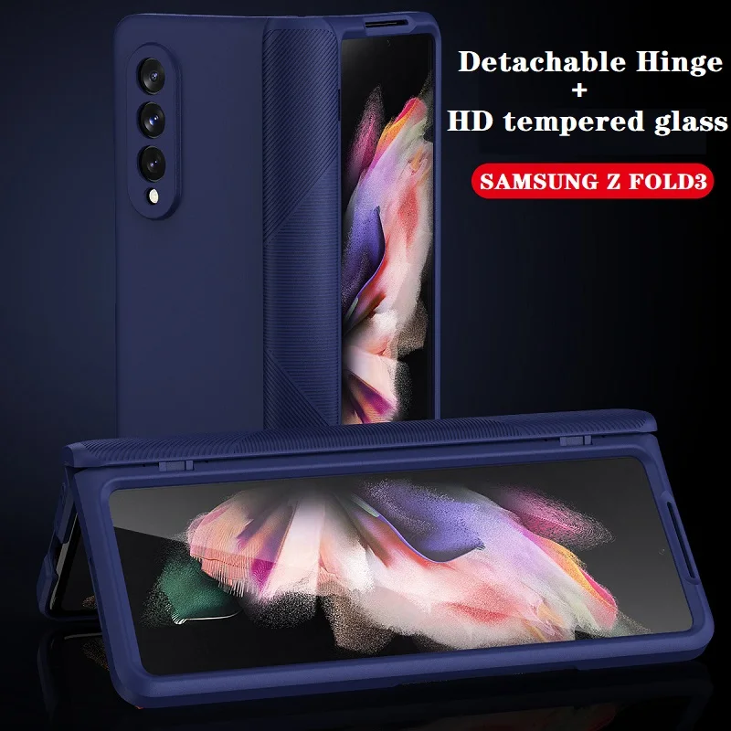 Luxury Hinge Full Protect Capa for Samsung Z Fold 3 Case with Front HD Tempered Glass Shockproof Cover for Galaxy Z Fold3 Case
Luxury Hinge Full Protect Capa for Samsung Z Fold 3 Case with Front HD Tempered Glass Shockproof Cover for Galaxy Z Fold3 Case