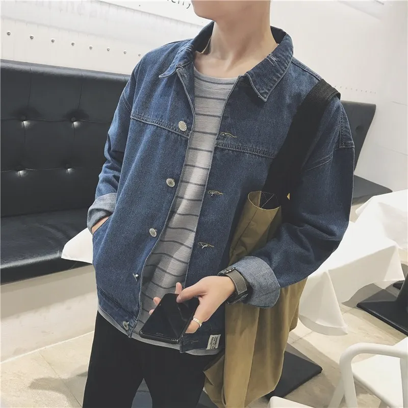 Handsome 2018 New Style Men Versatile Spring And Autumn Korean-style Trend Spring Denim Jacket Loose-Fit Coat Versatile Clothing
Handsome 2018 New Style Men Versatile Spring And Autumn Korean-style Trend Spring Denim Jacket Loose-Fit Coat Versatile Clothing