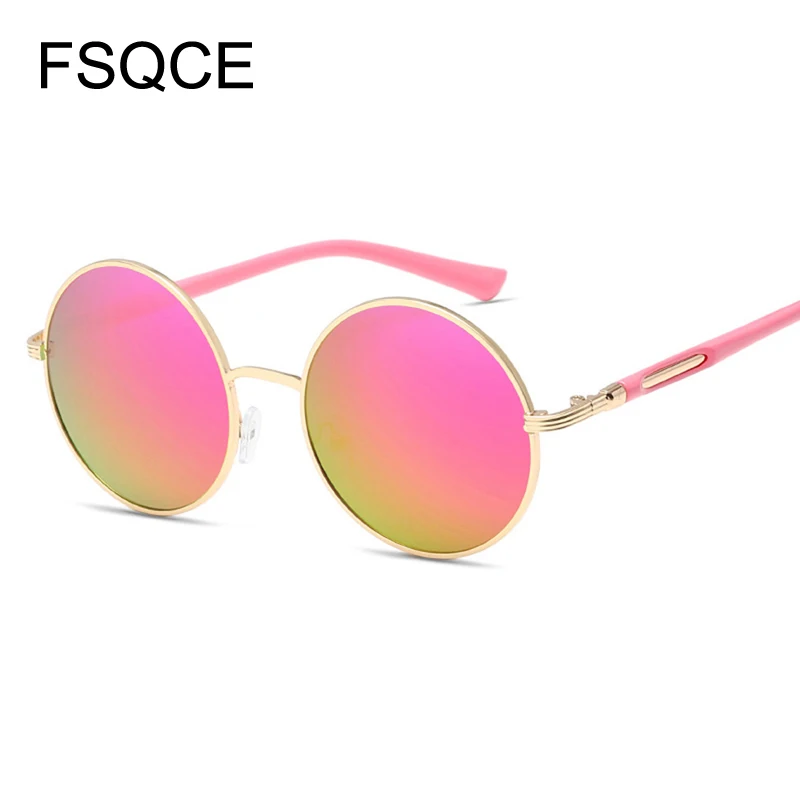 Фото Солнцезащитные очки в стиле ретро винтажные круглые зеркальные женские
