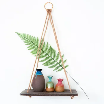 Vintage Wood Hanging Shelves for Home Wall Decor Floating Shelves Bedroom Living Room Bathroom Rope Rustic Hanging Plant Shelf 
Vintage Wood Hanging Shelves for Home Wall Decor Floating Shelves Bedroom Living Room Bathroom Rope Rustic Hanging Plant Shelf