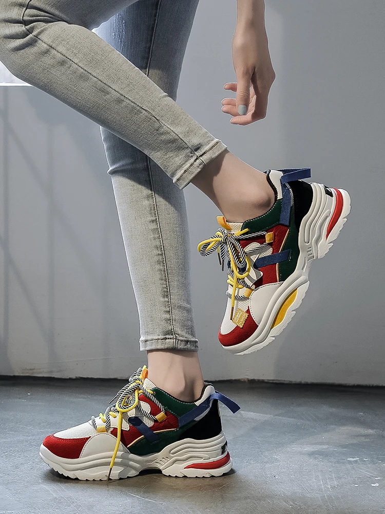 2020 spring and autumn daddy shoes female personality color matching thick bottom casual shoes wild sports tide shoes Z673
2020 spring and autumn daddy shoes female personality color matching thick bottom casual shoes wild sports tide shoes Z673