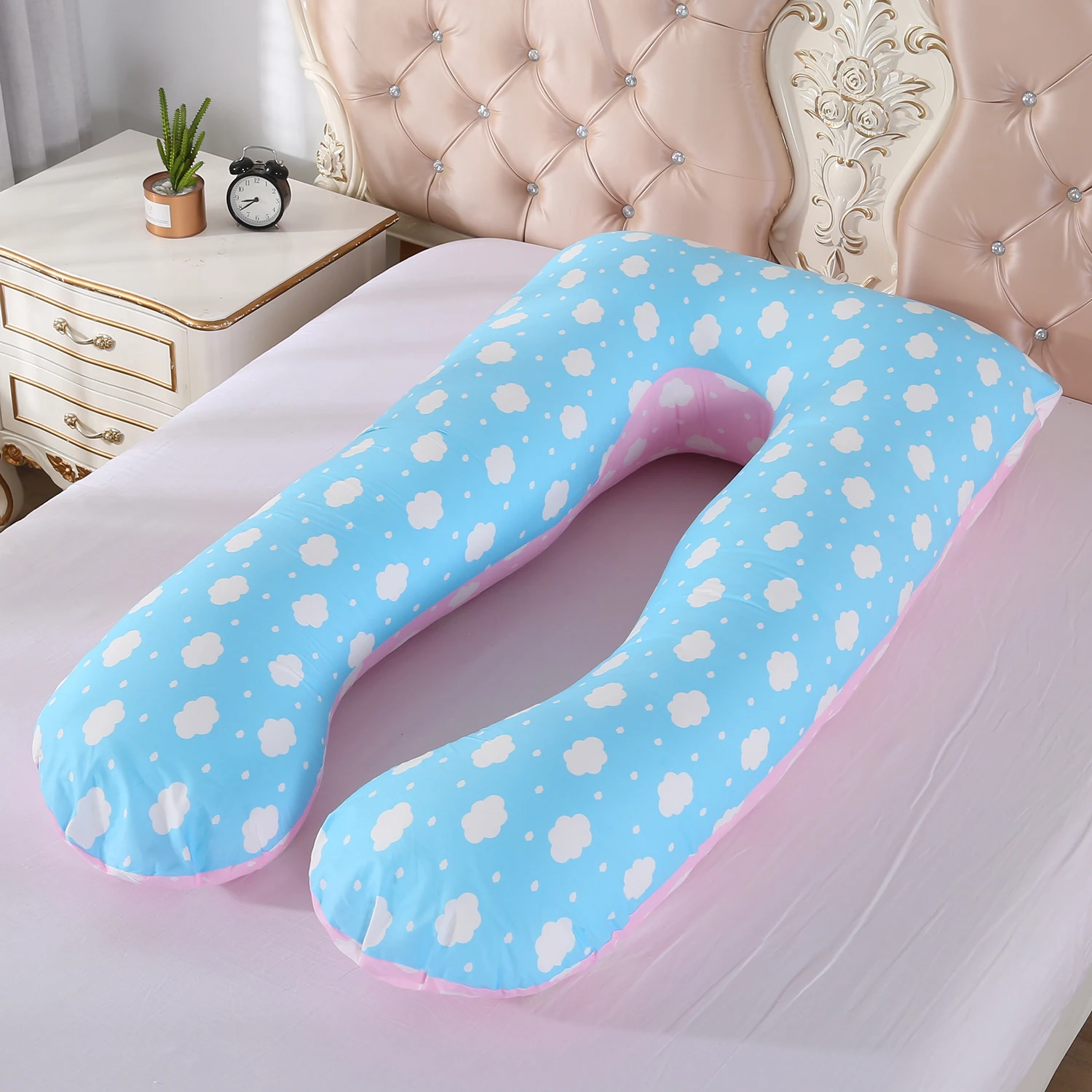 

Pregnant Women Sleeping Support Pillow Cotton Pillowcase U Shape Maternity Pillows Pregnancy Side Sleeper Bedding Dropshipping