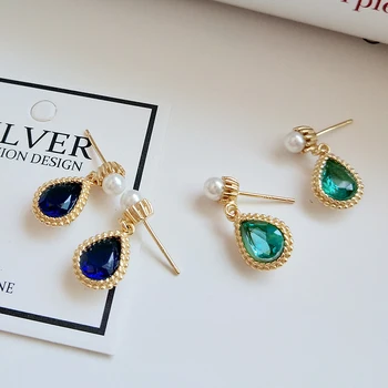Antique Jewelry Gold Earring Small Gem Charm Earrings Women 925 Sterling Silver Earrings Pearl Ear Stud Blue Tears Drop Earrings
Antique Jewelry Gold Earring Small Gem Charm Earrings Women 925 Sterling Silver Earrings Pearl Ear Stud Blue Tears Drop Earrings