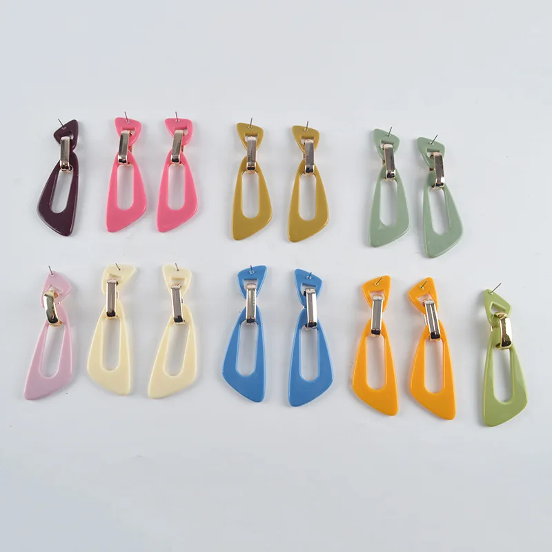 UJBOX Multicolor Acrylic Dangle Earrings Women Geometric Triangle Earrings Korean Long Alloy Party Earrings Jewelrty Gift
UJBOX Multicolor Acrylic Dangle Earrings Women Geometric Triangle Earrings Korean Long Alloy Party Earrings Jewelrty Gift