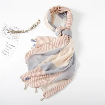Korean Version Spring And Autumn Pinstripe Linen Cotton Scarf Female College Wind Wild Winter Warm Shawl Dual
Korean Version Spring And Autumn Pinstripe Linen Cotton Scarf Female College Wind Wild Winter Warm Shawl Dual