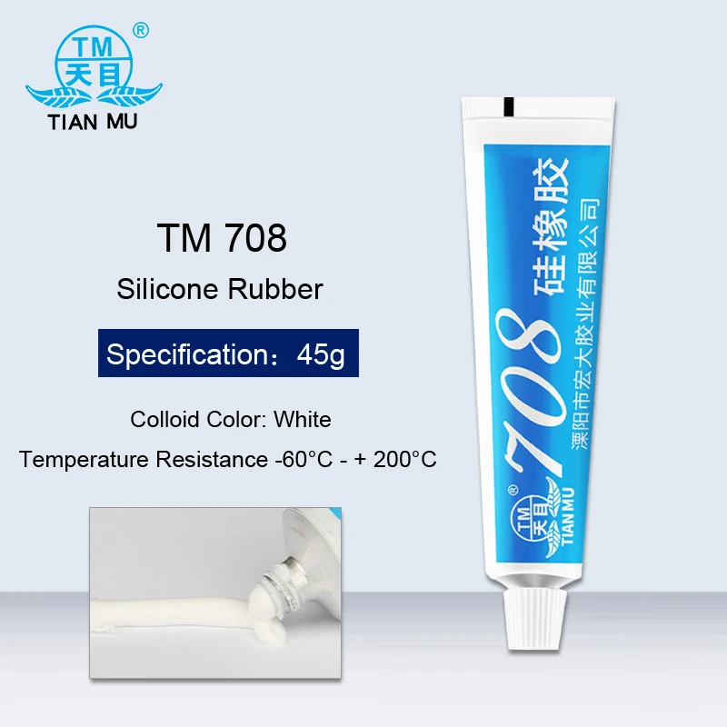 1PCS 708 Organic Sealant Silicone Rubber Waterproof Insulation High Temperature Resistant TV Refrigerator Electronic Fixed Glue
1PCS 708 Organic Sealant Silicone Rubber Waterproof Insulation High Temperature Resistant TV Refrigerator Electronic Fixed Glue
