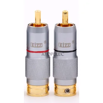 2pcs EIZZ 24K Gold Plated Phosphor Bronze Male RCA Plug Coaxial Connector Adapter Tellurium Copper Pin HiFi Audio AMP TV DVD
2pcs EIZZ 24K Gold Plated Phosphor Bronze Male RCA Plug Coaxial Connector Adapter Tellurium Copper Pin HiFi Audio AMP TV DVD
