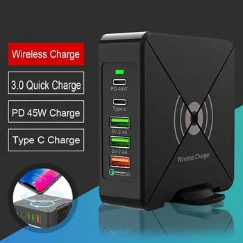 75W USB Charger PD Type C Fast Charger for iPhone 8 X XR Qi Wireless Charger for Samsung Mobile Phone QC 3.0 Quick Wall Charger
75W USB Charger PD Type C Fast Charger for iPhone 8 X XR Qi Wireless Charger for Samsung Mobile Phone QC 3.0 Quick Wall Charger