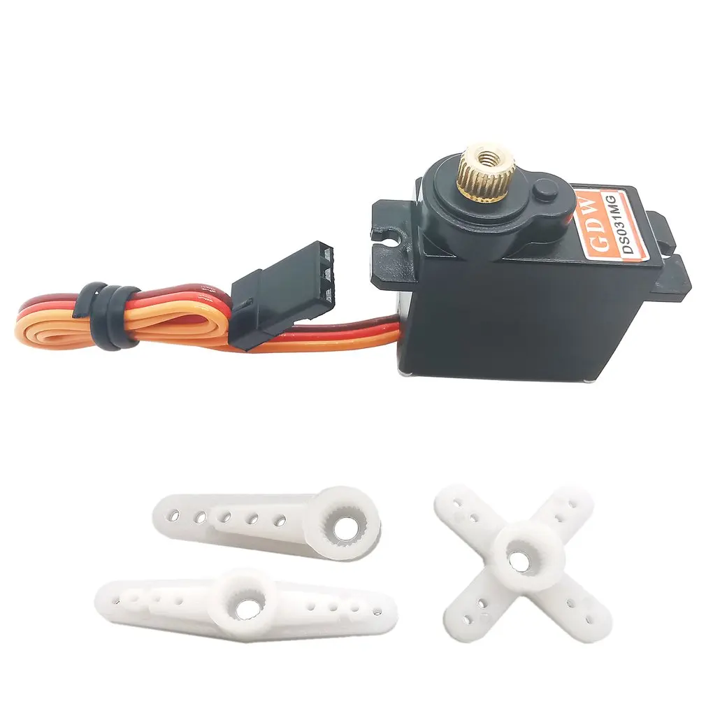 GDW DS031MG 9g 12g Metal Gear Micro Mini Digital Servo For Helicopter Fix-wing Robot Fine Workmanship
GDW DS031MG 9g 12g Metal Gear Micro Mini Digital Servo For Helicopter Fix-wing Robot Fine Workmanship