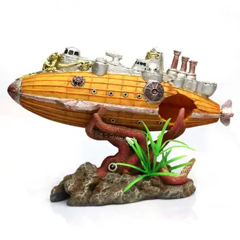 Wreck Submarine Octopus Aquarium Fish Tank Landscaping Decoration Vintage Home Resin Hideaway Shrimp Breeding Hiding 
Wreck Submarine Octopus Aquarium Fish Tank Landscaping Decoration Vintage Home Resin Hideaway Shrimp Breeding Hiding