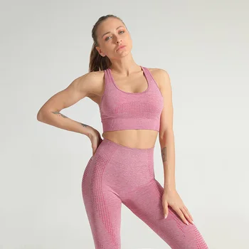 Two Piece Set Seamless Fitness Women Sports Suit High Elastic Push Up Vest Sports Bra Gym Running Workout High Waist Leggings
Two Piece Set Seamless Fitness Women Sports Suit High Elastic Push Up Vest Sports Bra Gym Running Workout High Waist Leggings