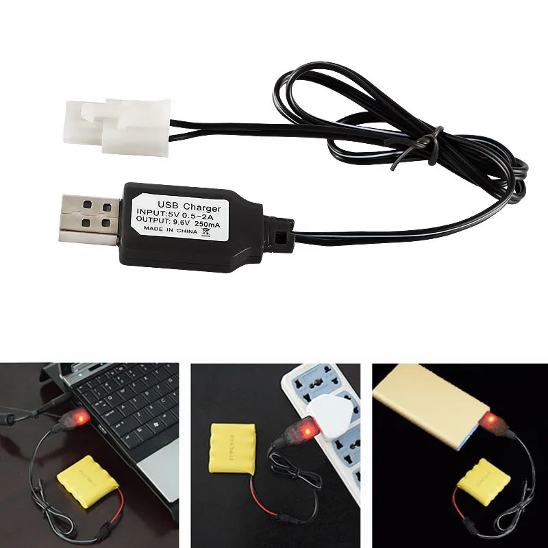 USB Charging Cable 250mA 9.6V Batery Ni-CD/Ni-MH Rechargeable Battery Charger SM JST EL KET 2P 3P 3.5 Plug Plug Adapter
USB Charging Cable 250mA 9.6V Batery Ni-CD/Ni-MH Rechargeable Battery Charger SM JST EL KET 2P 3P 3.5 Plug Plug Adapter