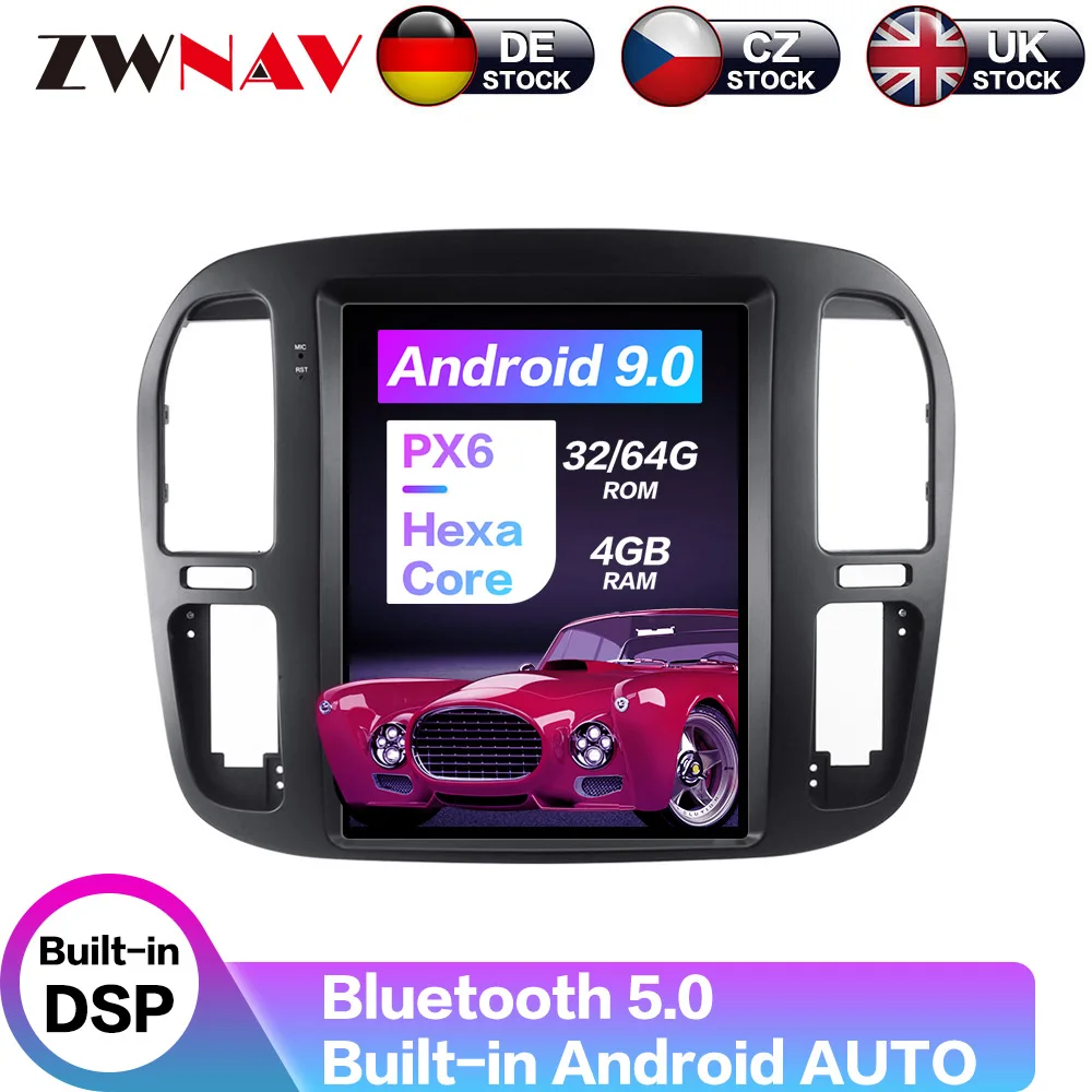 Carplay DSP Android 9.0 PX6 Vertical Tesla Radio Car Player Stereo GPS Navigation For Toyota Lander Cruiser LC100 1998-2002
Carplay DSP Android 9.0 PX6 Vertical Tesla Radio Car Player Stereo GPS Navigation For Toyota Lander Cruiser LC100 1998-2002