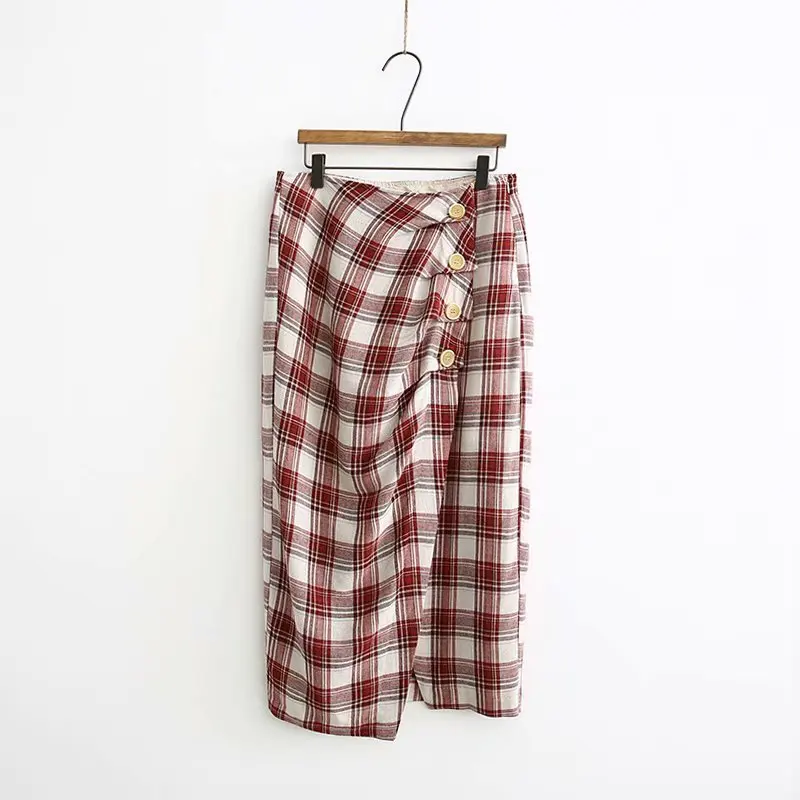 2018 Autumn WOMEN'S Dress Korean-style Retro Pattern Medium-length Dress Irregular Pleated Single Breasted INS Skirt
2018 Autumn WOMEN'S Dress Korean-style Retro Pattern Medium-length Dress Irregular Pleated Single Breasted INS Skirt