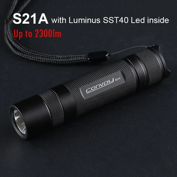 Convoy S21A SST40 Led Flashlight Portable Torch S2+ 21700 Version Tactical Flash Light 2300lm Linterna Camping Hunting Light
Convoy S21A SST40 Led Flashlight Portable Torch S2+ 21700 Version Tactical Flash Light 2300lm Linterna Camping Hunting Light